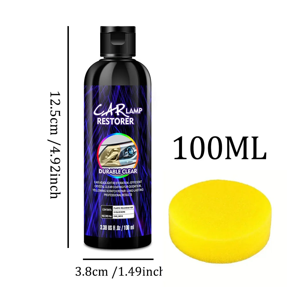 Car Headlight Polishing Agent Scratch Remover Repair Fluid Headlight Renewal Polish And Maintenance Liquid Kit Auto Accessories