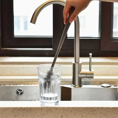 Bottle Brush Insulation Cup Washing No Deadend Long Handled Silicone Cleaning Brush Household Multifunctional Cleaning Tools