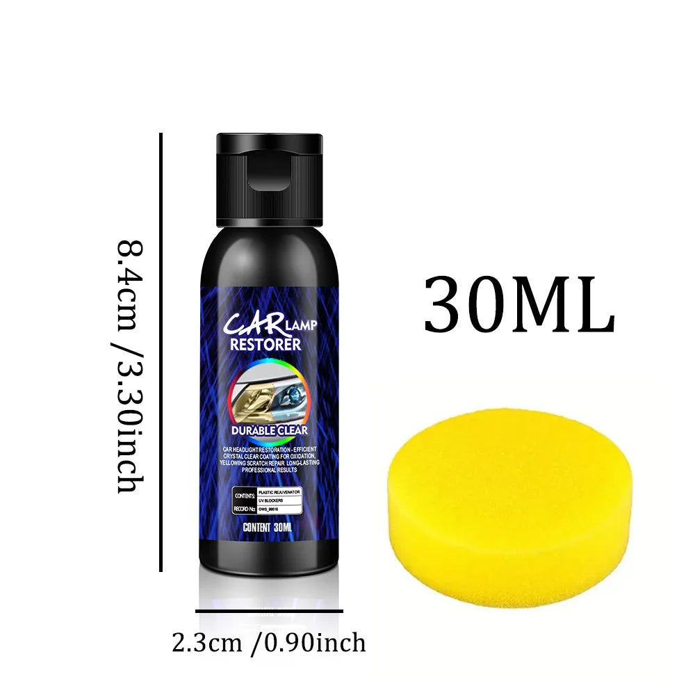 Car Headlight Polishing Agent Scratch Remover Repair Fluid Headlight Renewal Polish And Maintenance Liquid Kit Auto Accessories